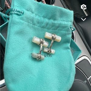 Tiffany RARE Mother of Pearl silver bar cufflinks
